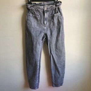 Zara Gray Paperbag Jeans